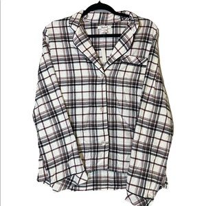 Madewell Flannel Bedtime Pajama Shirt Top